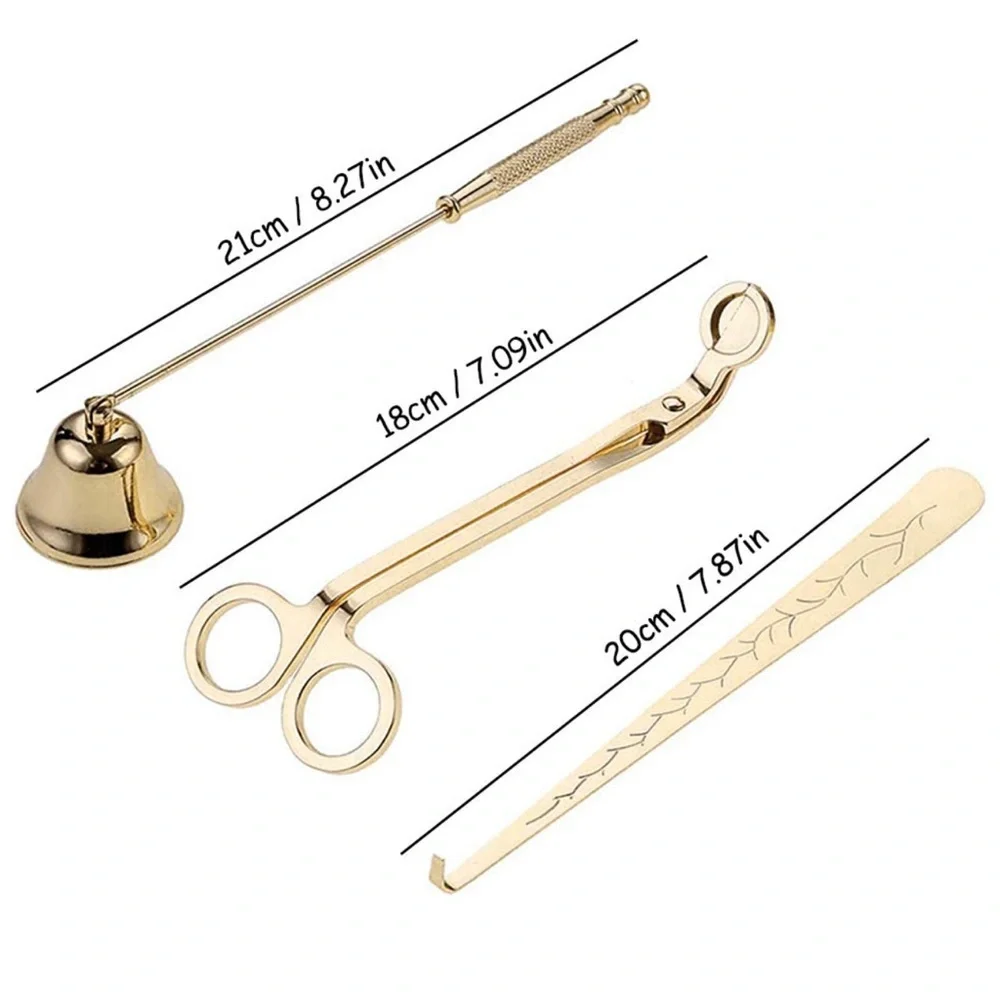 🆕 4 Piece Candle Accessory Set Gold